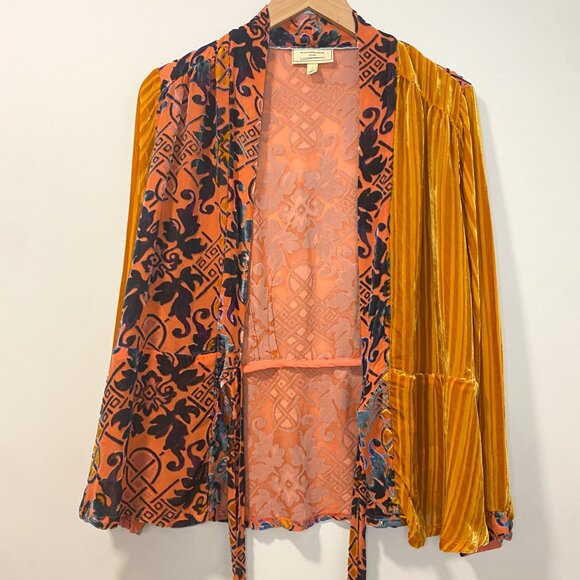 Moulinette Soeurs Velvet Wrap Top by Anthropologie – Size Large - Picture 8 of 14